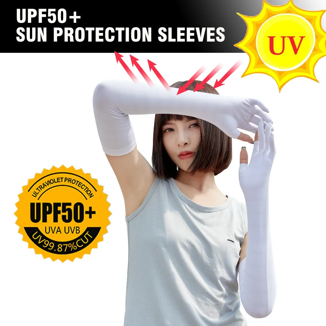 Women's Upf50+ Sunscreen Ice Silk Anti-UV Cooling Arm Cover