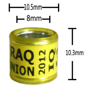 pigeon ring aluminum with plasic ring