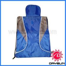 navy draw string sling backpack