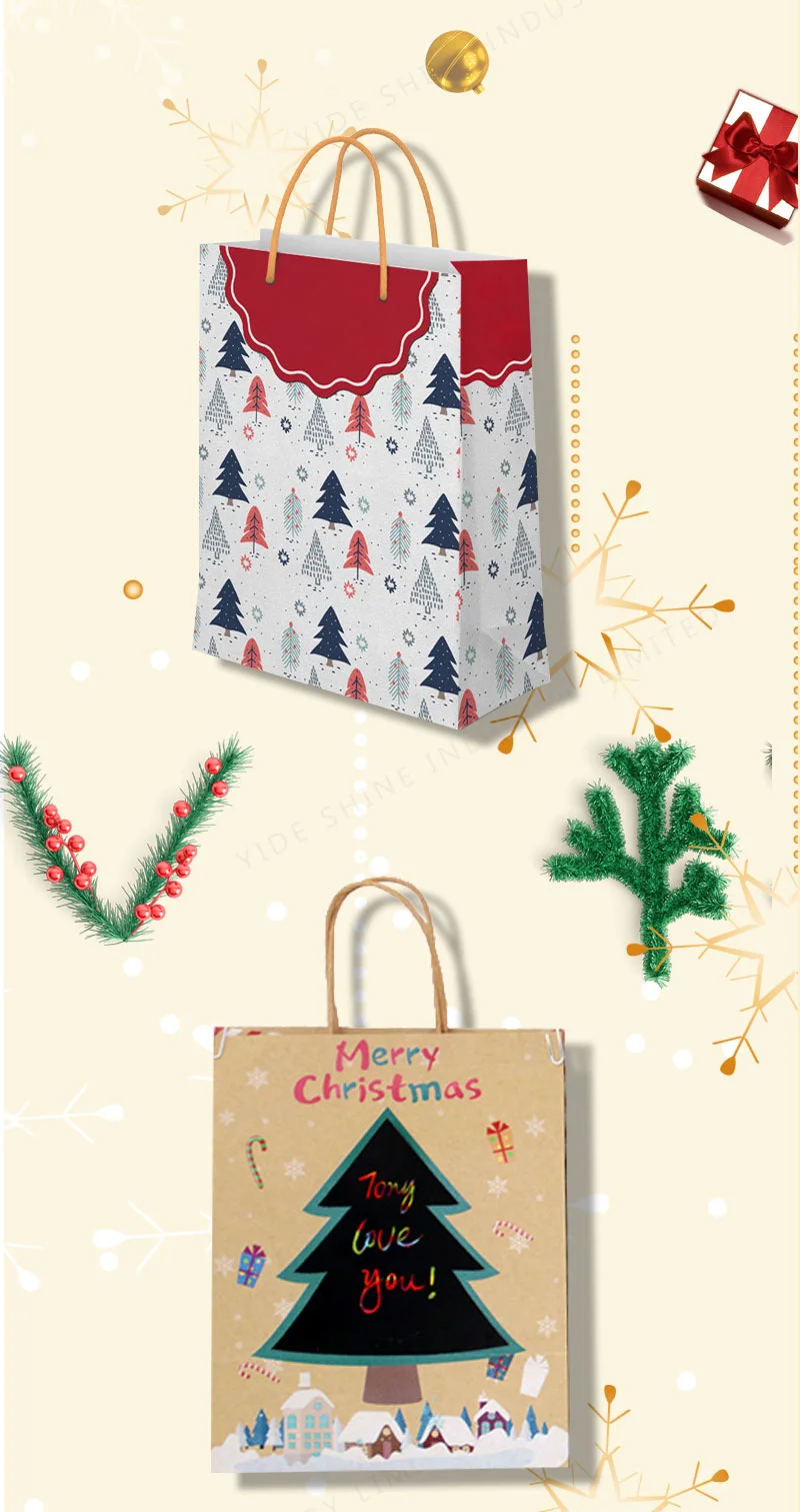 China Factory Cuztomized Print Christmas Gifts Bag Packaging Bag