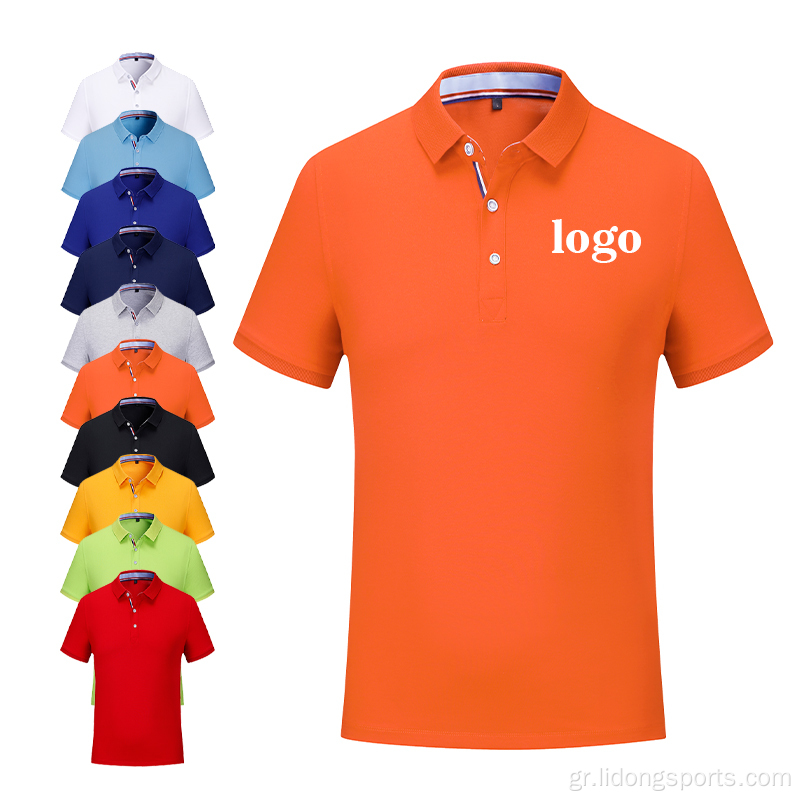 Στερεό χρώμα κοντό μανίκι Polo T-shirt Unisex χονδρική πώληση