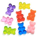 Flatback Jelly Bear Resin Cabochon Beads Artificial DIY Craft for Phone Case Decor Hair Accessories Pendants Making