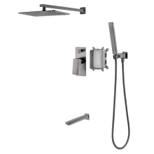 Wall Mount Tub Shower Faucet With Hand Shower