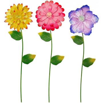 3 Pack Flower Garden Stakes Decor