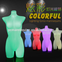 plastic mannequin female torso in LED light mannequin