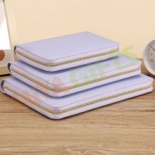 Pastel Zippered PU Leather A4/A5/A6/A7 Binder Cover for Girls & Students