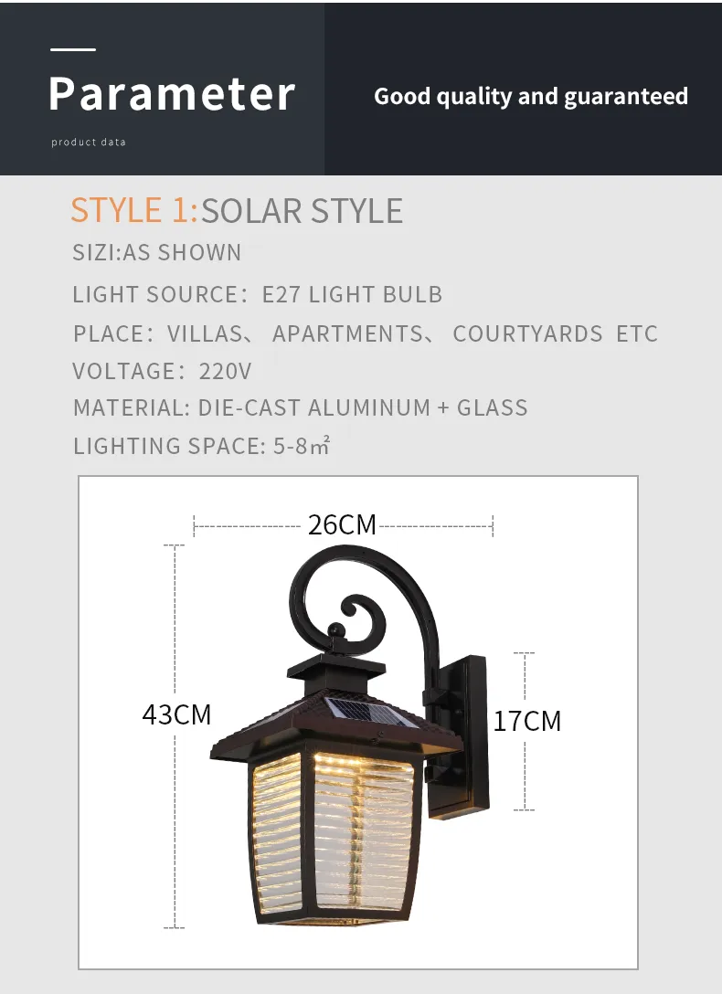 Outdoor Waterproof Wall Light E27 Lamp Head Spot Outdoor Decorative Exterior Wall Lights Villa Garden Doorway Lights