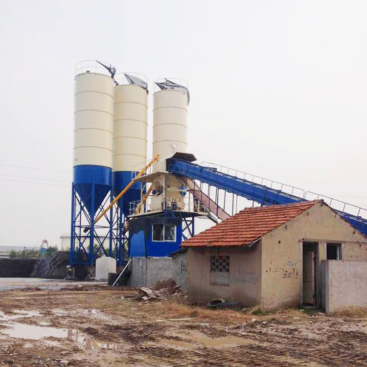 Wet mix 60m3/h automatic commercial concrete mixing plant