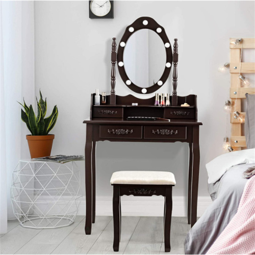 Solid Wood Pine Dressing Table Antique With Drawers