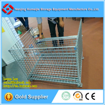 High Quality Stackable Folding Steel Warehouse Wire Container