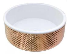 Luxury Ceramic Round Bathroom Gold Wash Sink