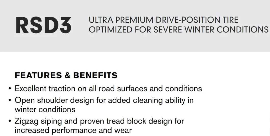 Winter Tyre, Ultra Premium Drive Position Tire, Truck Tyre, 11r22.5, 11r24.5