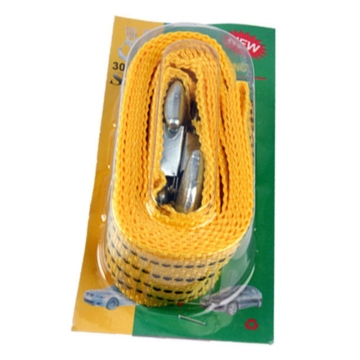 3 Tons 3 Meter Flsorescence Universal Car Tow Cable Towing Strap Rope Truck Pulling Rope with Wrought Iron Hooks