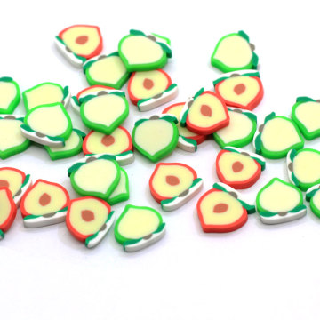 Πολύχρωμα φρούτα Slice Polymer Clay Peach Slice Diy Accessories Polymer Clay Slime Filling Phone Shell And Earrings Decor