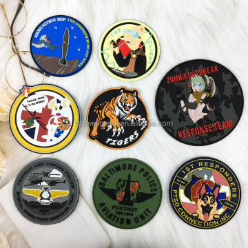 Custom 3D soft rubber logo patches PVC badges