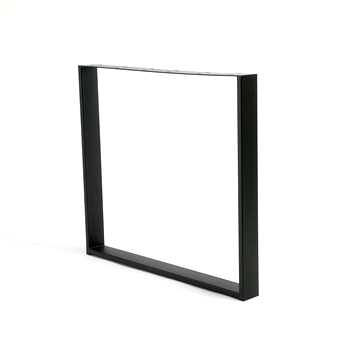 Square Shape Black Color Dining Table Bench Legs