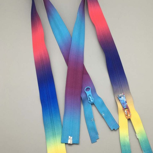 Mooie kleurovergang helling regenboog tape Nylon rits