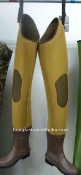 4mm SBR neoprene hip fishing wader with boots