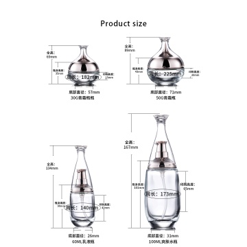 Botella de cosméticos de alta calidad botella de vidrio de esencia