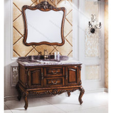 Fossil Marble Bathroom Vanities &Oak Solid Wood Bathroom Furnitures Cabinets