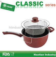 Aluminum non-stick deep turkey frying pot