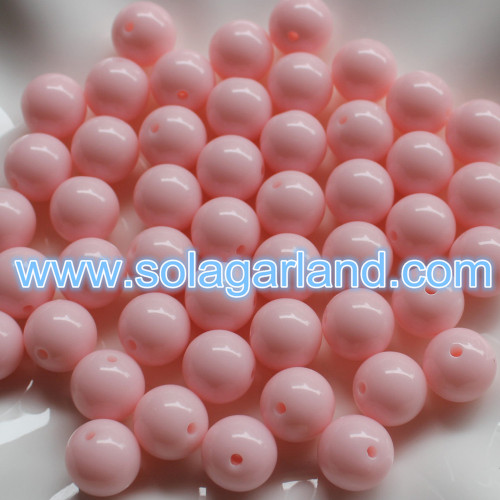Perline sciolte acriliche di forma rotonda di colore misto opaco ceco 8-20MM