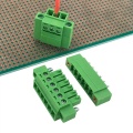 straight pin pluggable terminal block with fixed screws