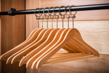 Luxury Wooden Hotel Clothes Anti-theft Hanger