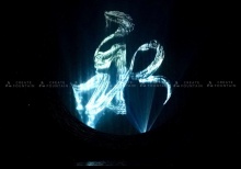 Graphic Digital Waterfall Fountain