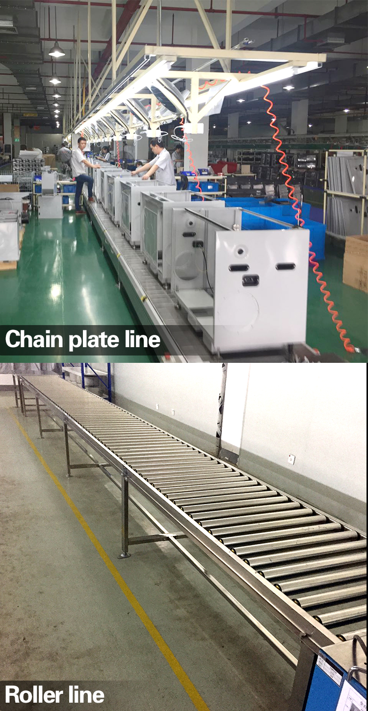 DY151 aluminum profile powered belt conveyor assembly line convey machine equipment