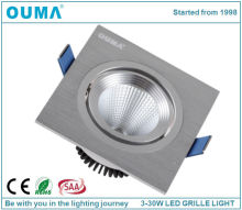 3-30W COB white/sliver LED grille ceiling light