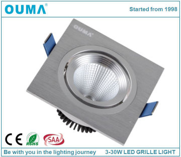 3-30W COB white/sliver LED grille ceiling light