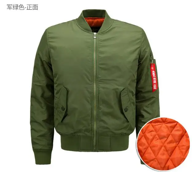 Wholesale Custom Autumn Winter Men Plus Size Blank Plain Nylon Padding Padded Bomber Jacket