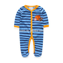 hot salling cool blue stipe lively ball pattern personalized baby clothes