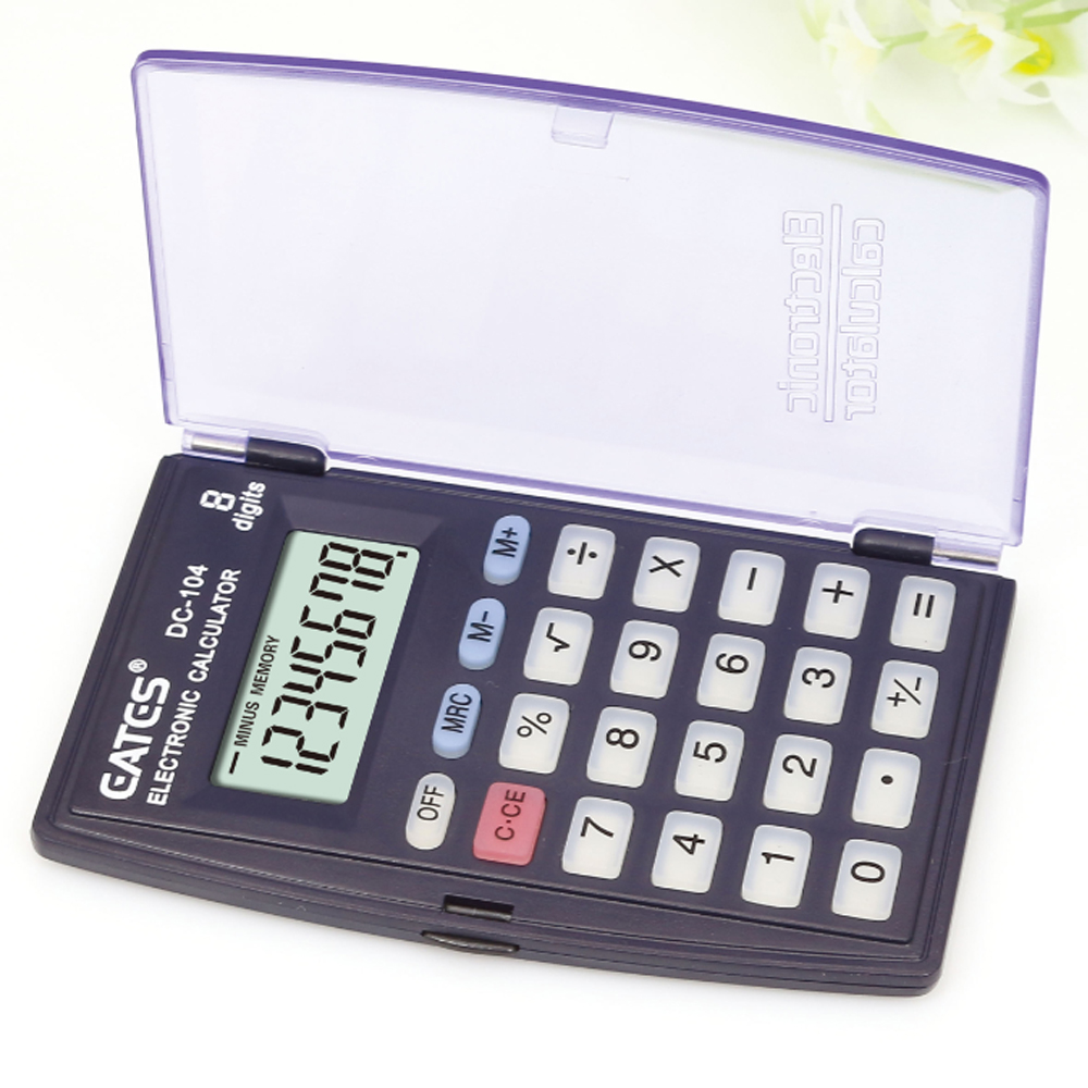 Cheap OEM Factory 8 Digits Mini Pocket Hand Held Calculator With Flip Cover Button Cell Power Electronic Calculator