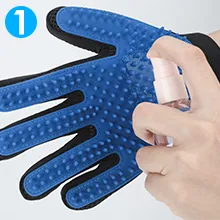 Brighthomey Pet Gloves Pet Grooming Glove, Hair Remover Brush, Gentle Deshedding Efficient Pet Mitt Pet Massage Gloves