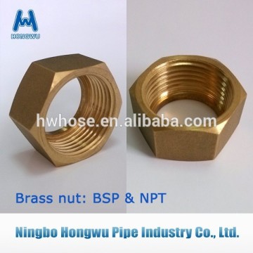Brass union nuts Hexagon for solar hose pipe