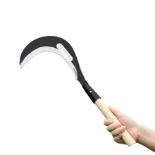 Agricultural steel handle sickle Rice harvester long handle grain weeding sickle wholesale grass sickle