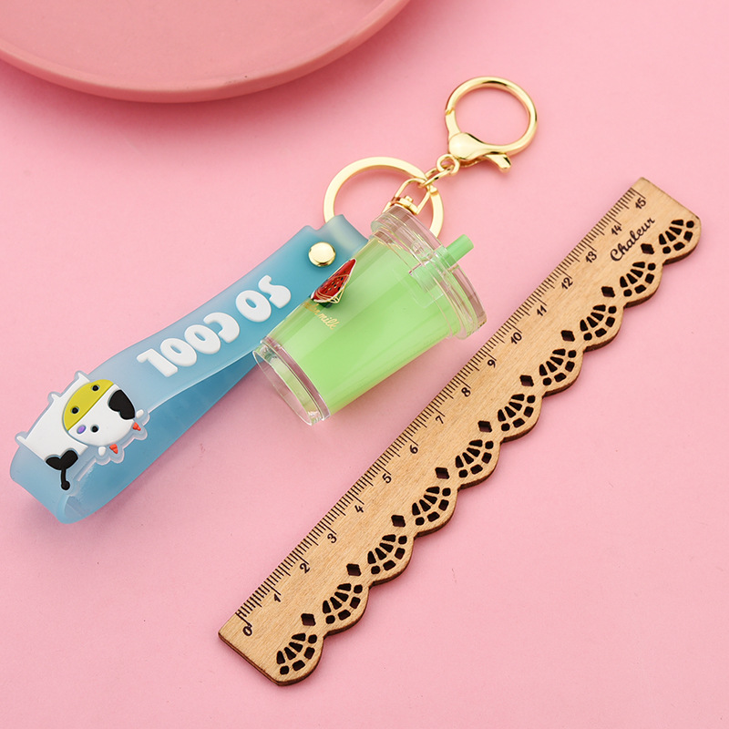 Hot Tea Liquid Keychain