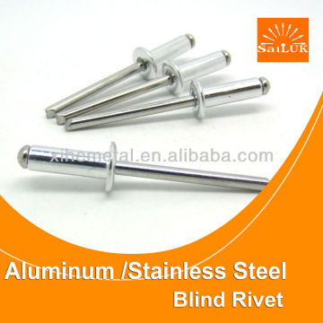 aluminum head rivet with stainless steel stem