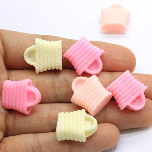 Pas cher Mini sac en forme de résine Cabochon pour artisanat à la main décoration perles Slime bricolage jouet décor mignon charmes