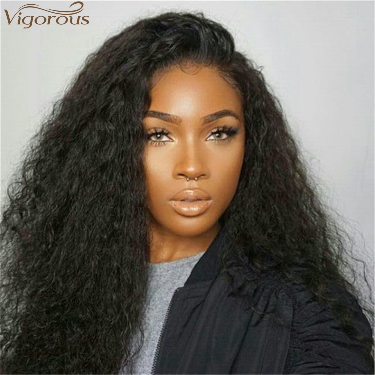 Vigorous 26 Inch Long Afro Kinky Curly Lace Front Wig Black Fluffy Synthetic Lace Black Wigs For Women Heat Resistant Fiber