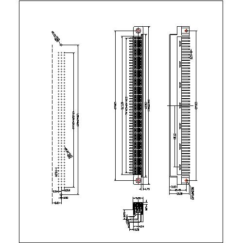 DFR-XX-XXX-307 Right angle Female Type R Connectors 150 Positions-Model