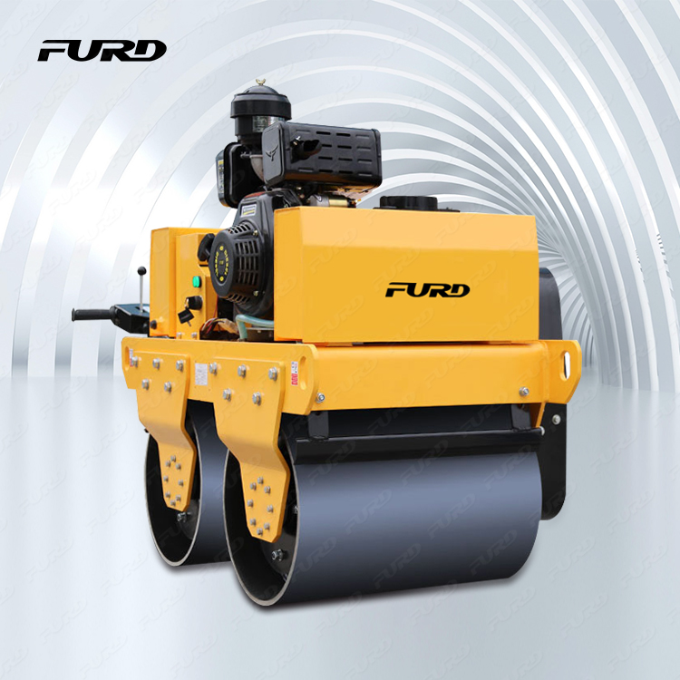 Excelente rendimiento Double Drum Mini Walk Betwind Vibratory Road Roller