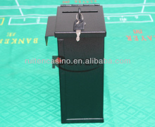 Metal Drop in Toke Box - Professional Casino Grade Toke Box with J Hook and Lock