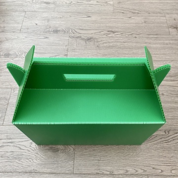 Зелени PP гофрирани пластмасови сгъваеми опаковъчни кутии
