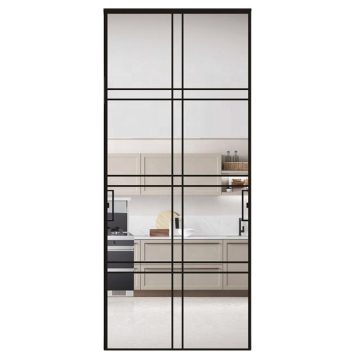 Aluminum Thin Frame Single Glass Slim Sliding Doors