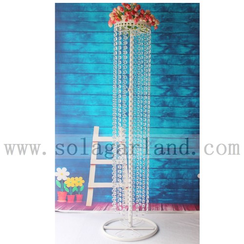 39" White Stand Wedding Table Chandelier Centerpiece