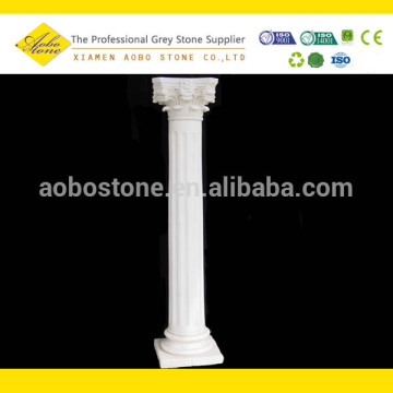 Beautiful Natural White Jade Mable Decorative House Pillar