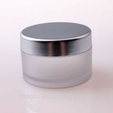 white or clear plastic cream jar